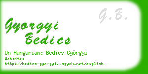 gyorgyi bedics business card